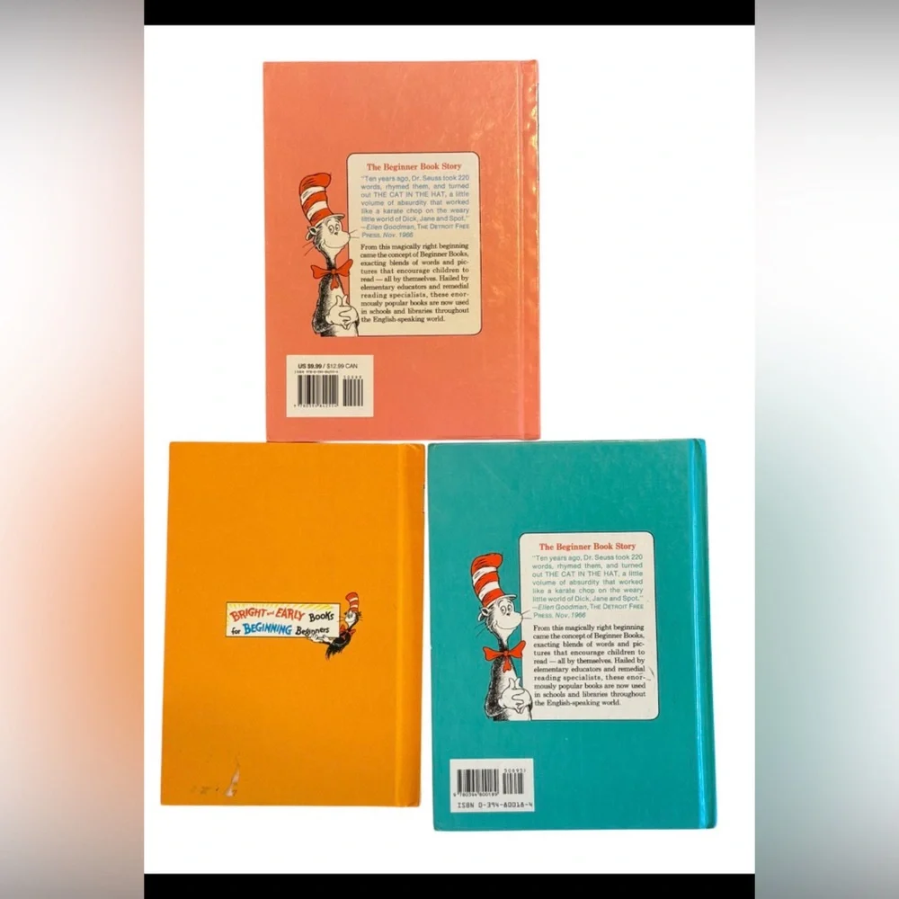 3 Dr. Seuss Books hardback